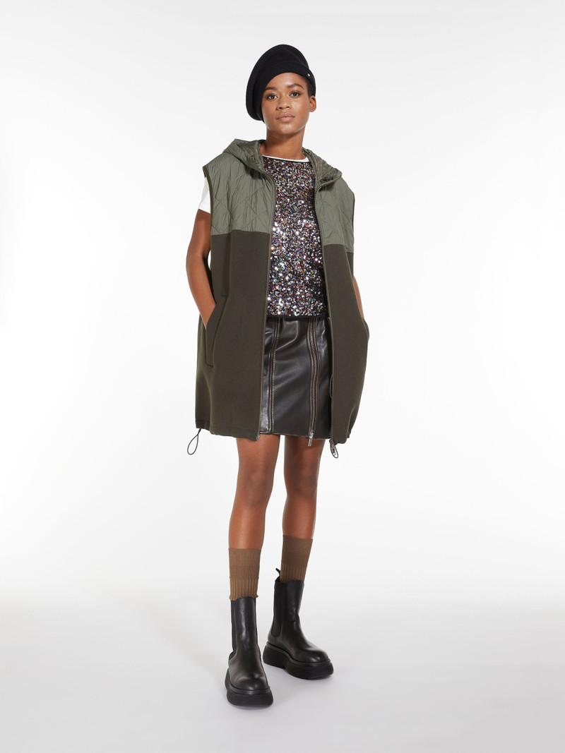 Max Mara NASTRO Gilet in technical fabric and wool outlook