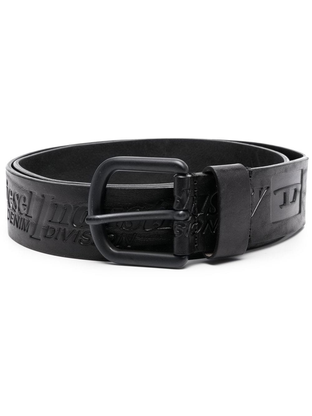 embossed-logo leather belt - 1