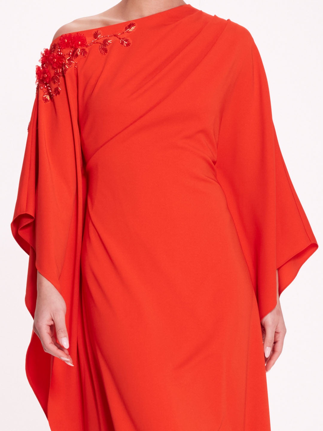 EMBROIDERED DRAPED KAFTAN - 4