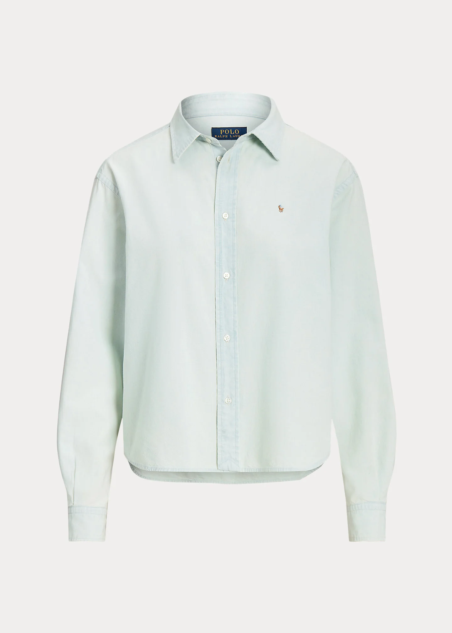 Cropped Boxy Chambray Shirt - 1