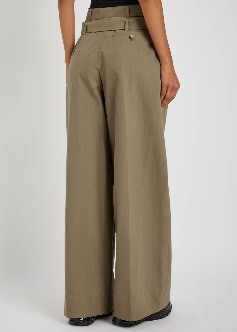 Simone Rocha Belted Cotton-blend Poplin Trousers - 3