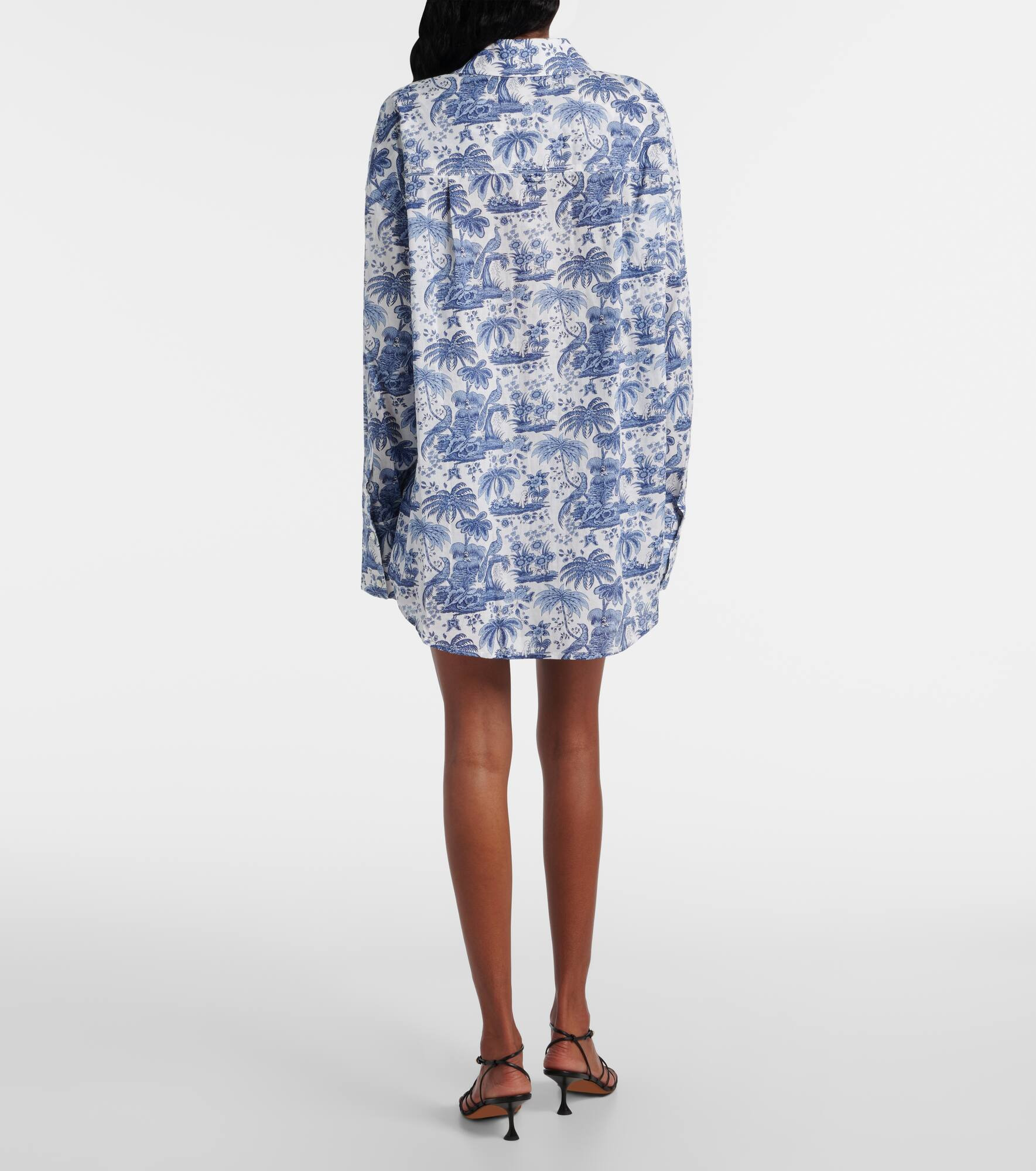 Printed cotton voile shirt - 3