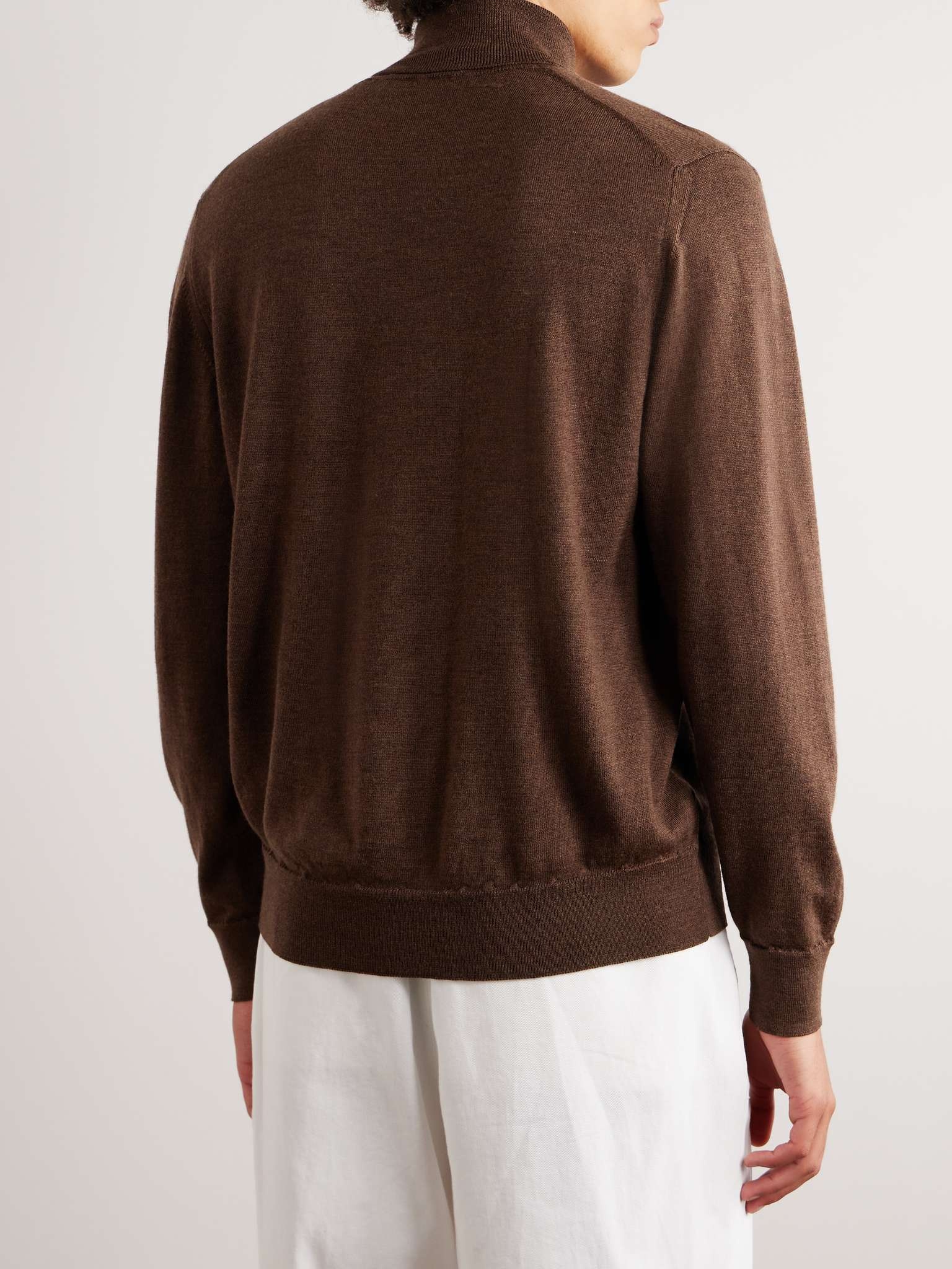 Logo-Embroidered Wool Rollneck Sweater - 4