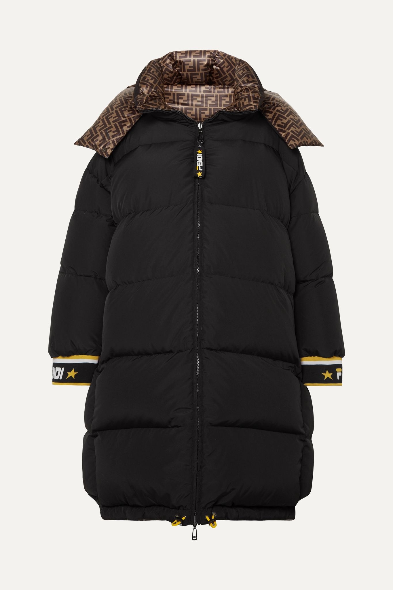 Reversible printed quilted shell down jacket  - 1