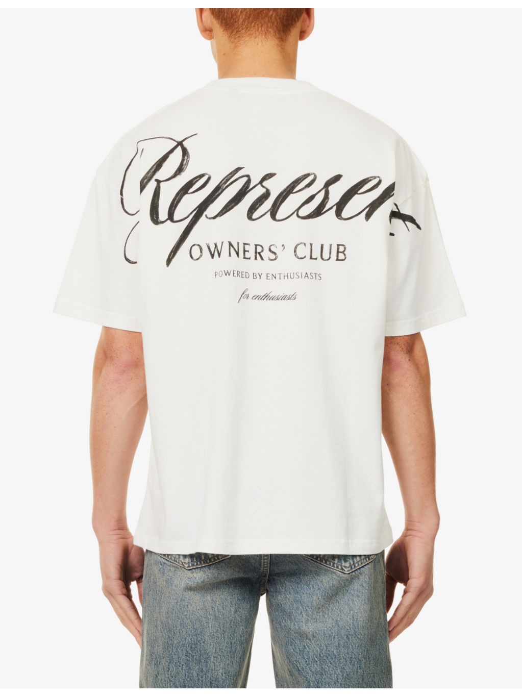 Script logo-print cotton T-shirt - 4