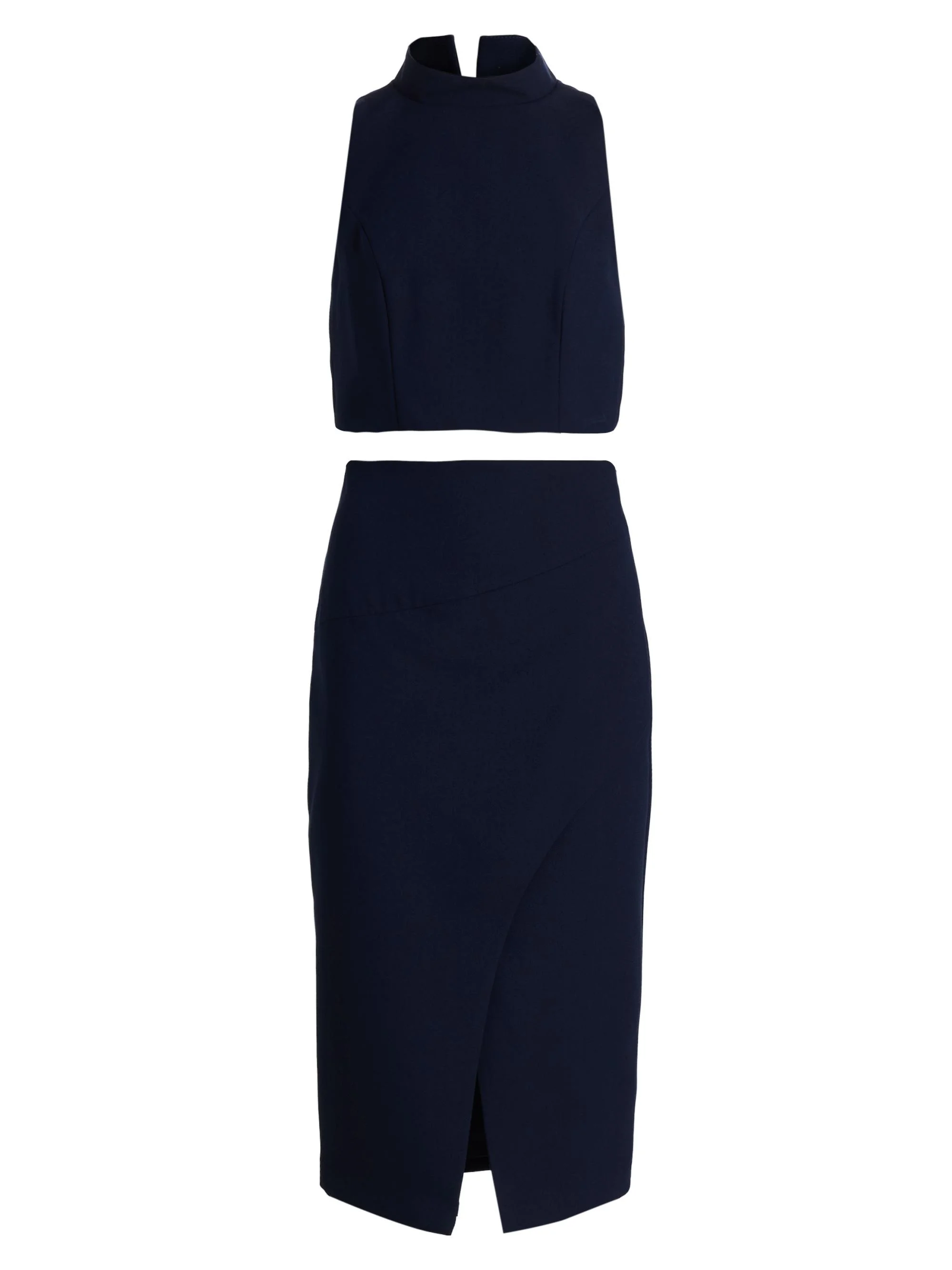 Women's Two-Piece Juma Cropped Top and Skirt - Pacific Blue - 1