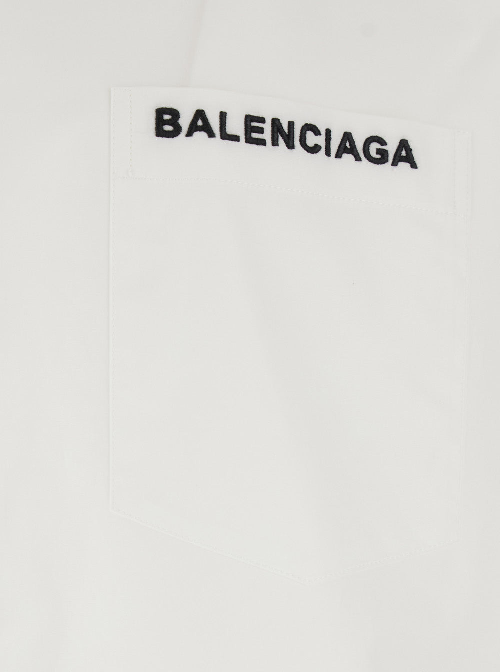 Balenciaga Men White Shirt With Logo Lettering On The Front And Logo Patch On The Sleeve In Cotton M - 3