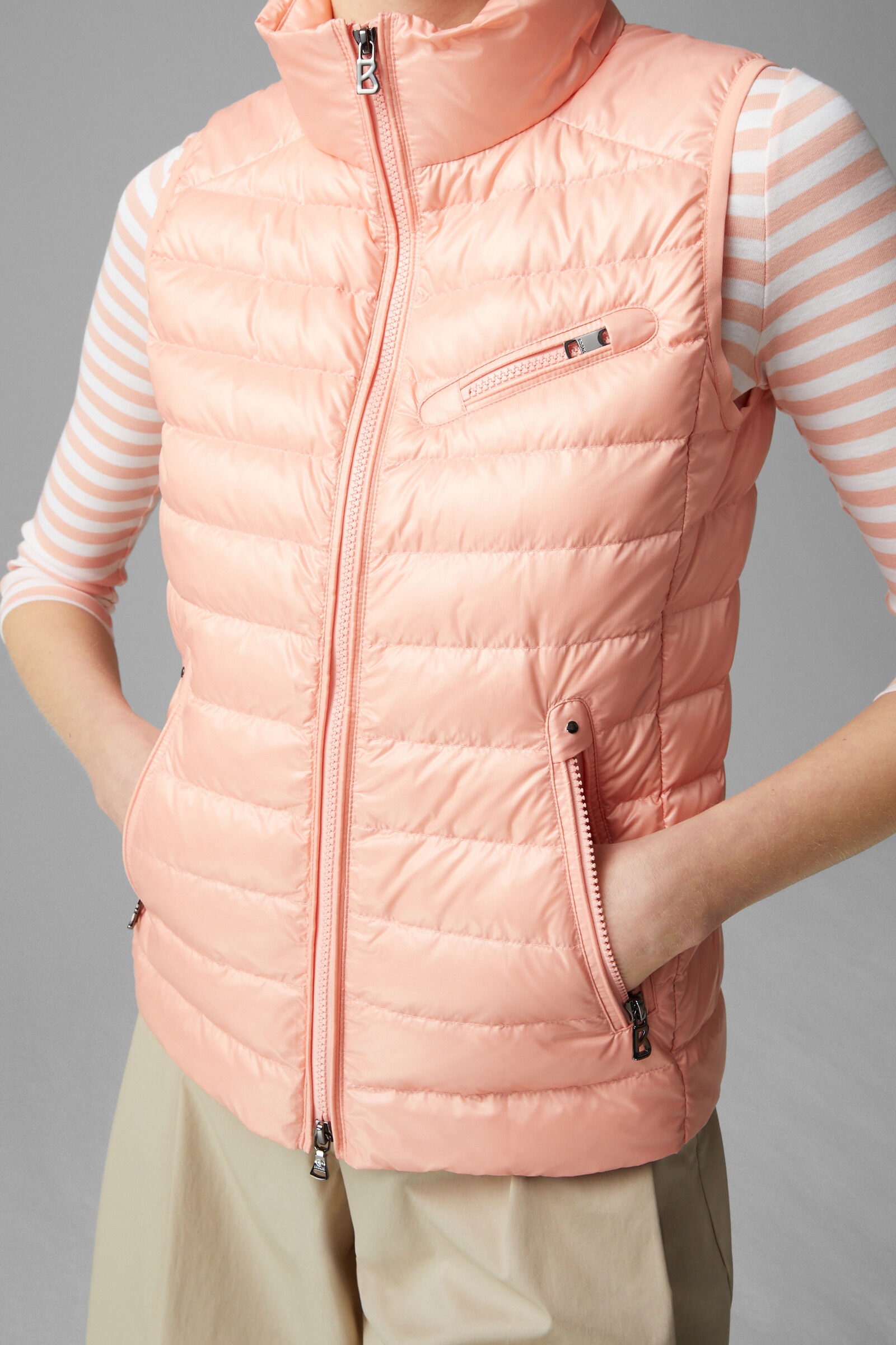Florisa lightweight down vest in Pink - 6