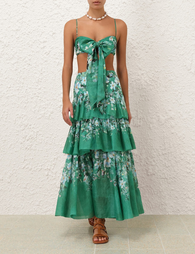 Zimmermann EVERLEY TIERED MIDI SKIRT outlook