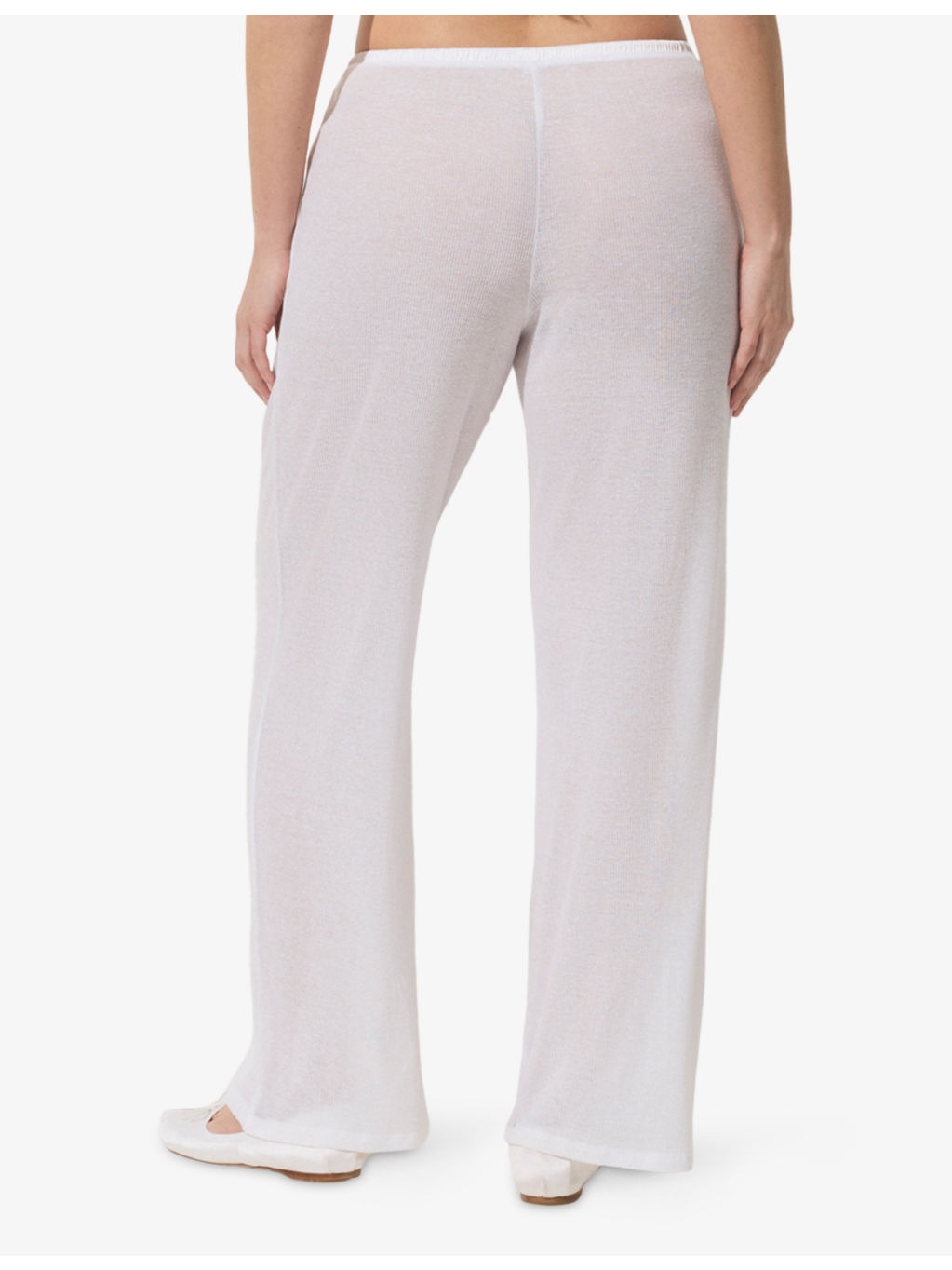 Sheer Cotton Straight-Leg Mid-Rise Woven Jogging Bottoms - 4