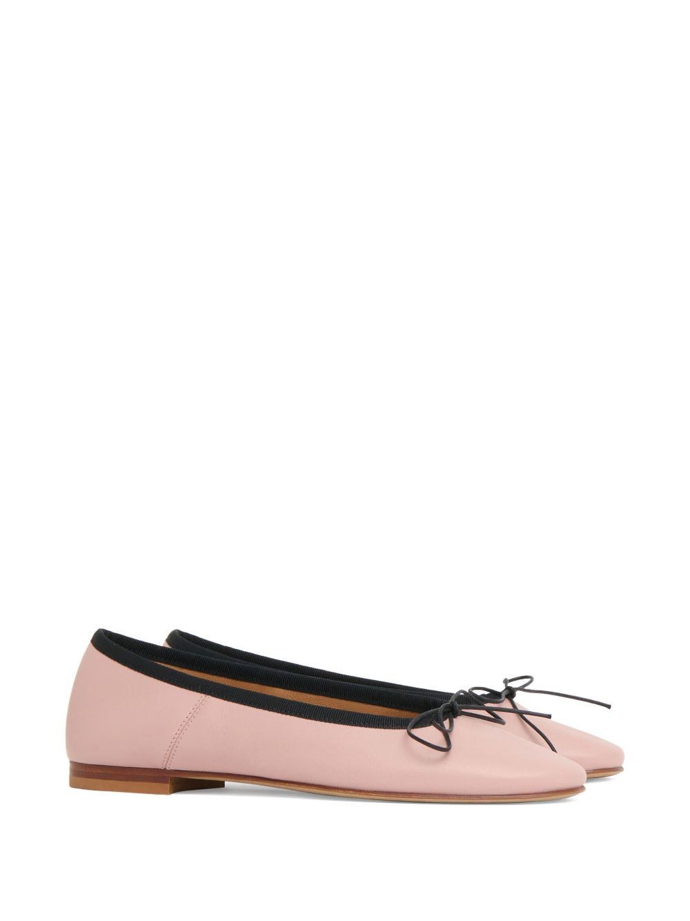 Dance bow-detail lambskin ballet flats - 2