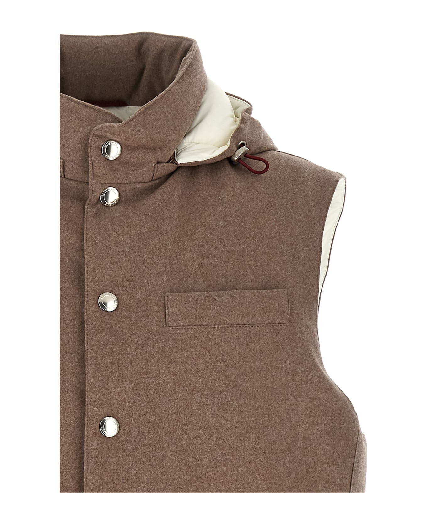Padded Wool Vest - 3