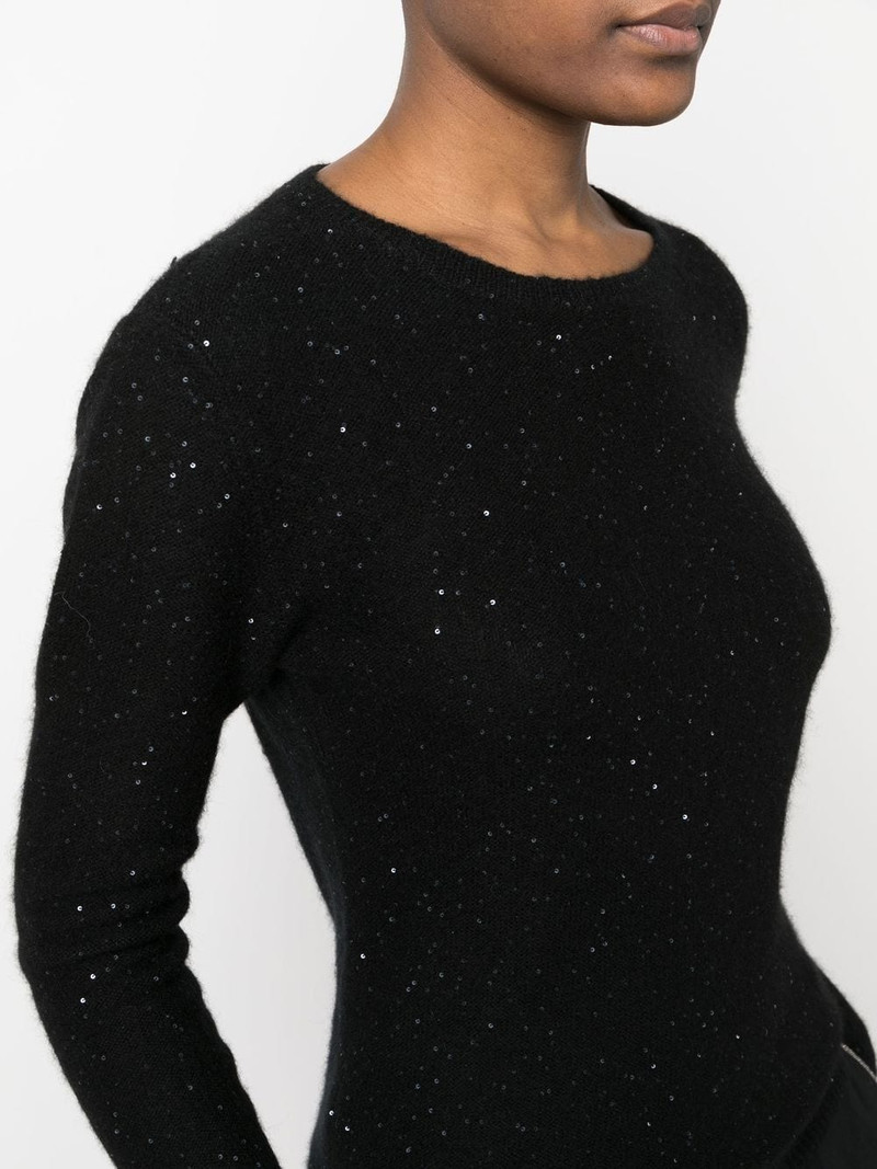 sparkly long-sleeve jumper 5