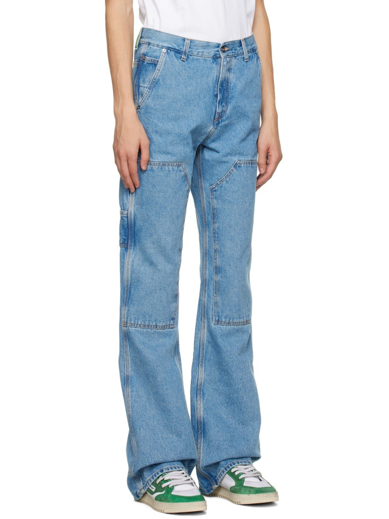 wide-leg panelled jeans 2