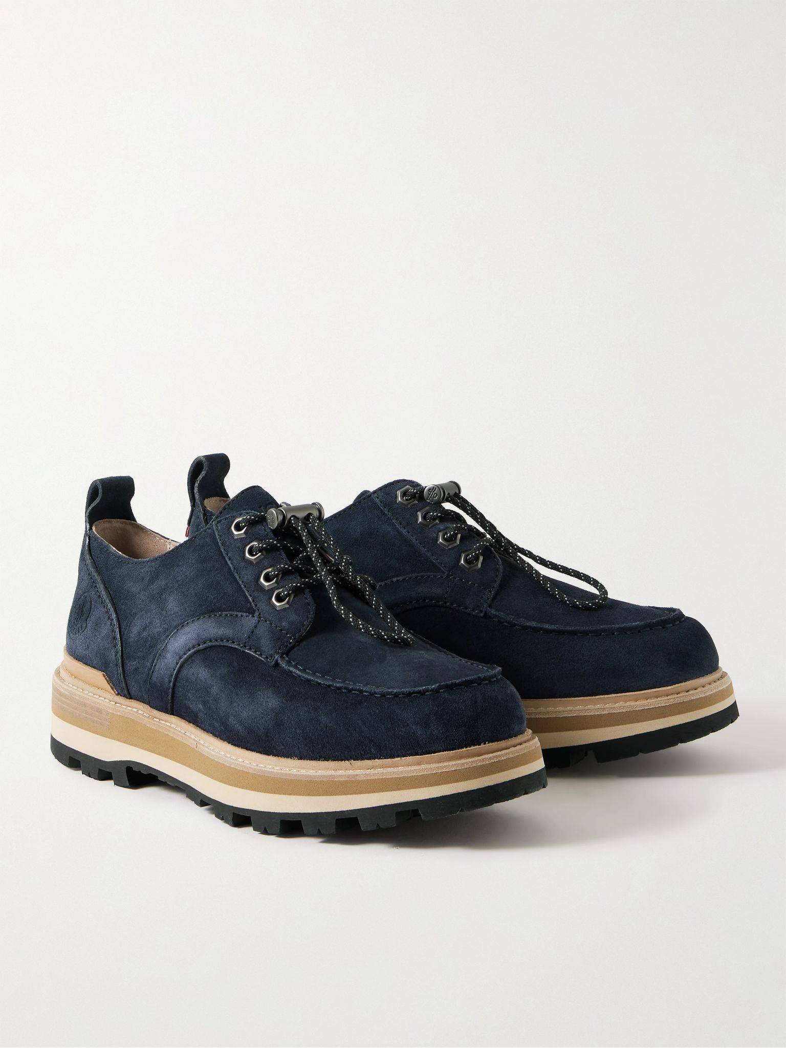 Peka City Suede Derby Shoes Navy - 4