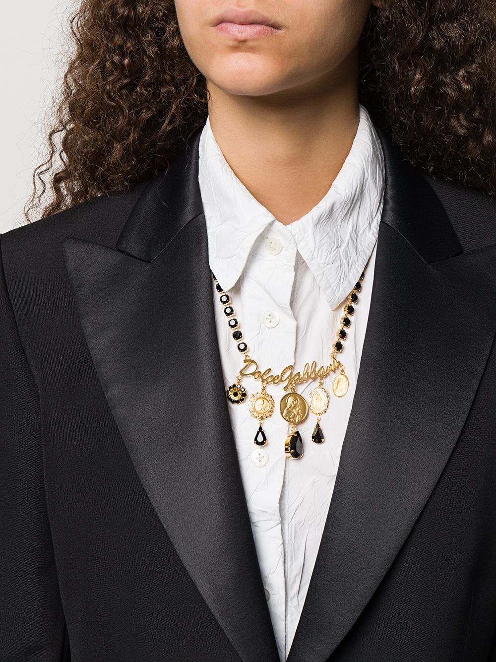 votive motif medallion necklace - 2