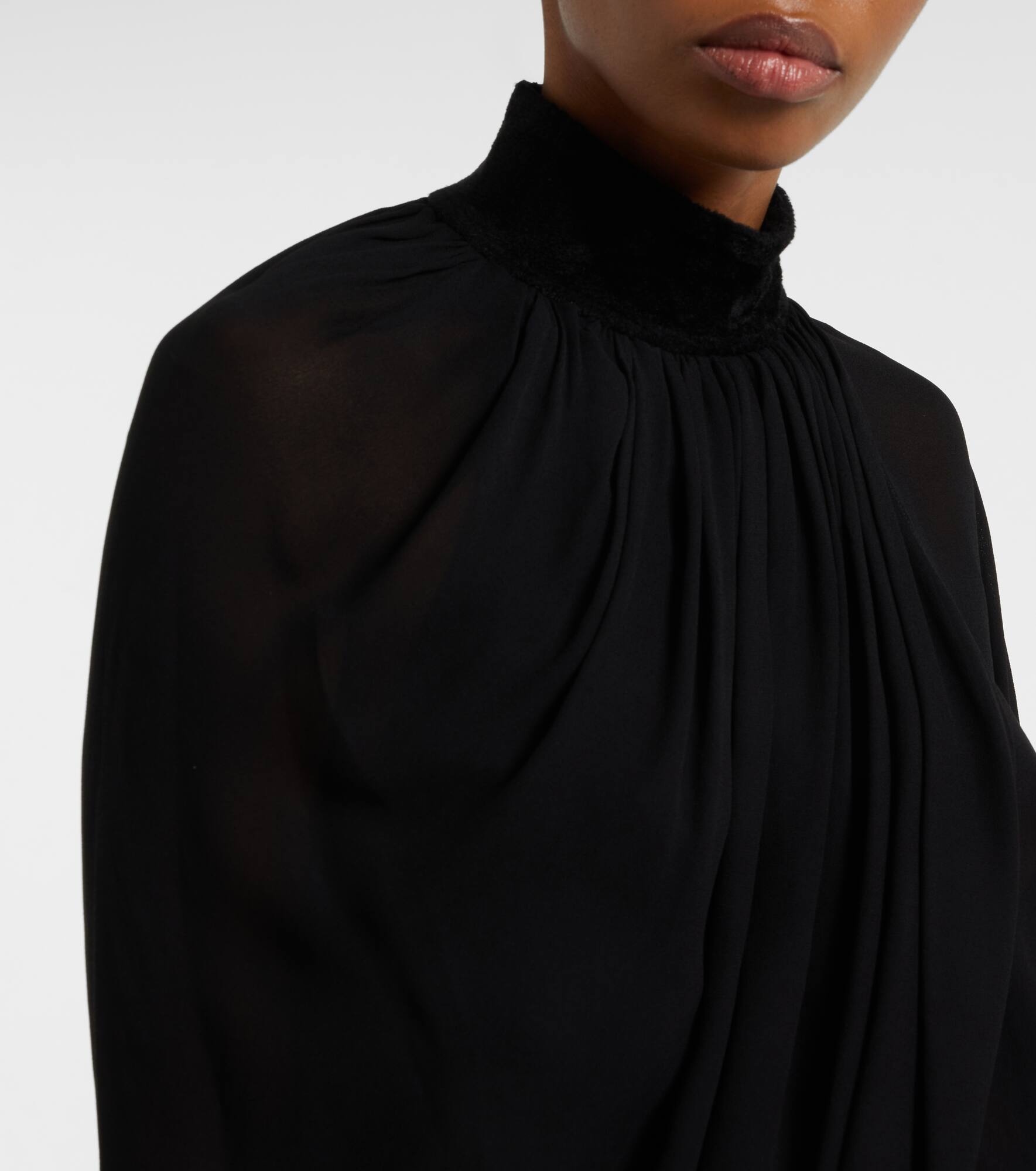 Draped georgette blouse - 4