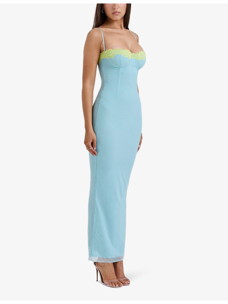 Aiza floral-print stretch-mesh maxi dress 3