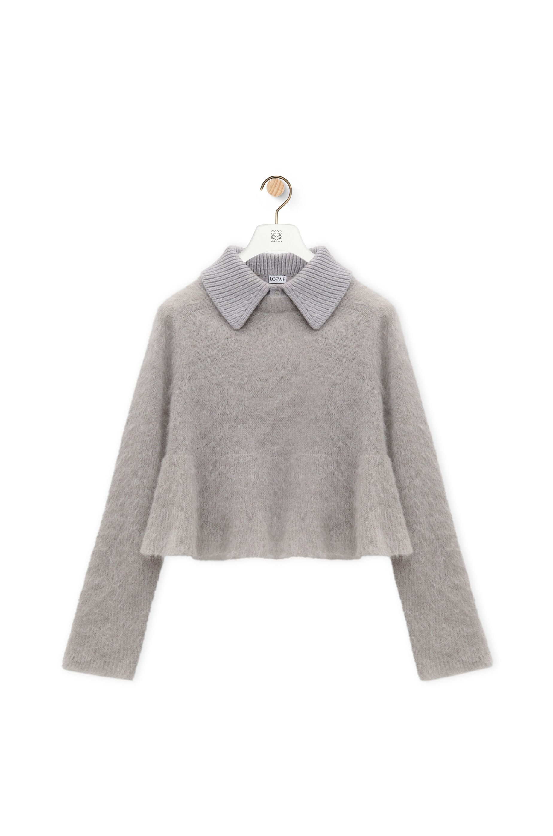 Polo sweater in mohair blend - 1