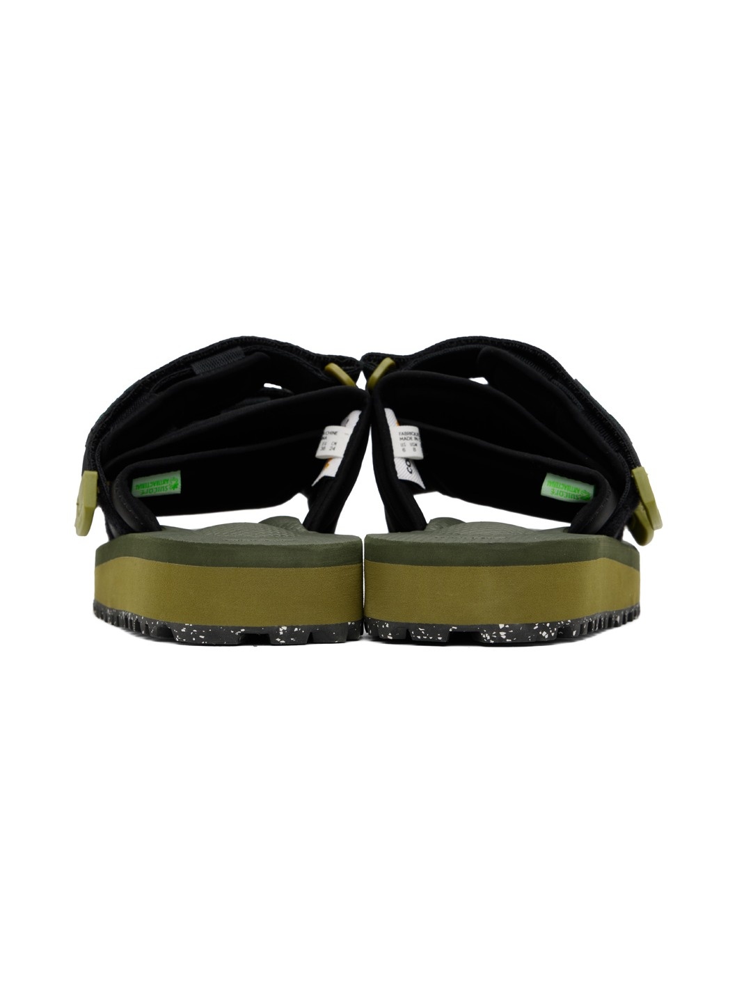 Black & Khaki MOTO-Cab-ECO Sandals - 2