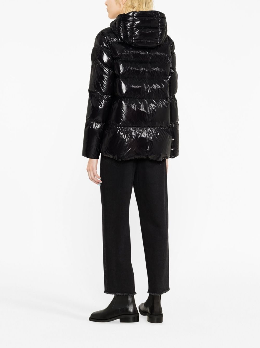 quilted hooded puffer jacket - 4