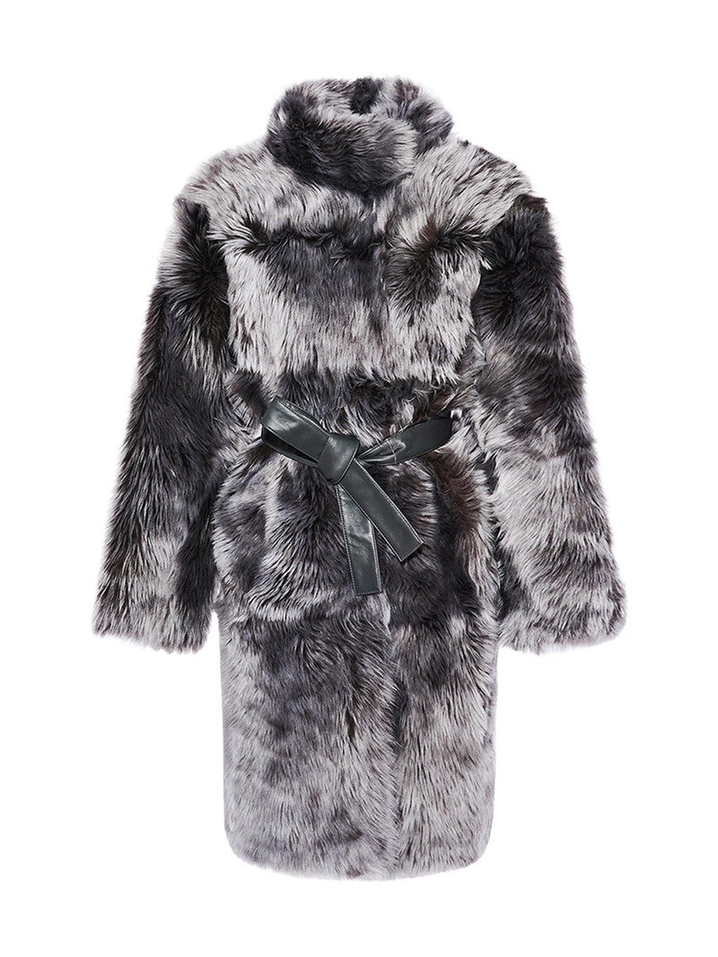 Women's Manteau Reversible Shearling Coat - Asphalte 1