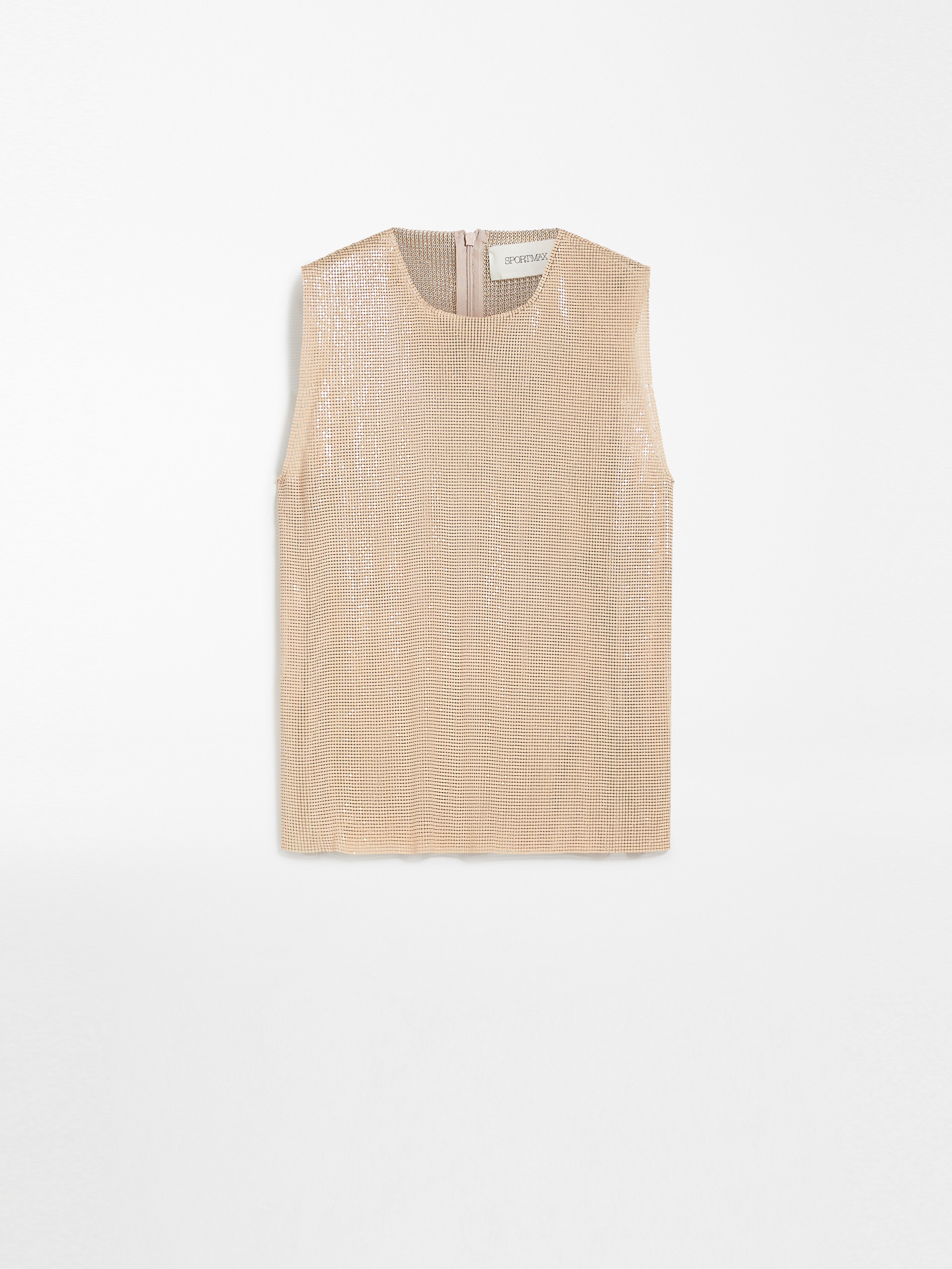 SIMEONE Sleeveless top in metallic mesh - 1