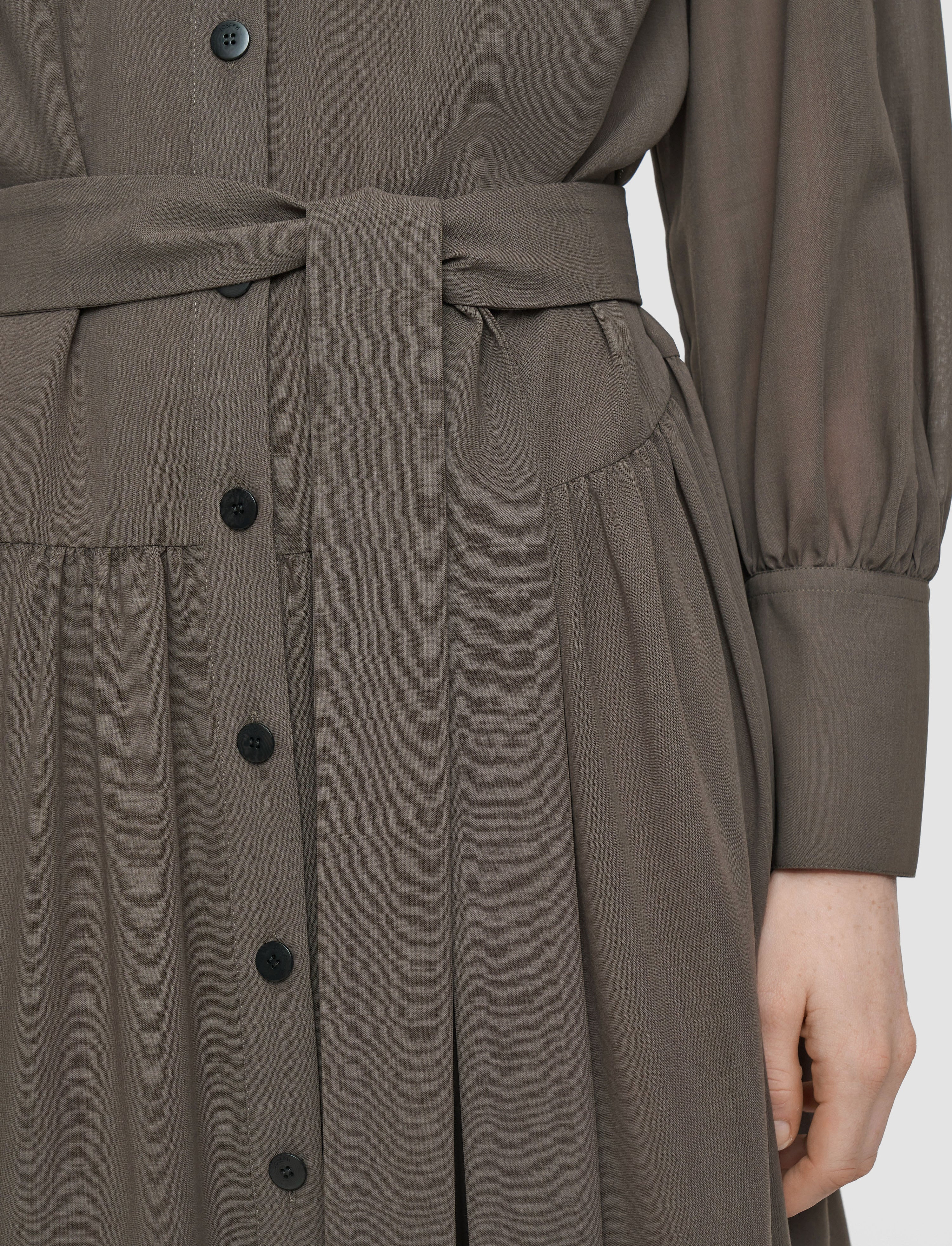 Emma Wool Voile Dress - 5