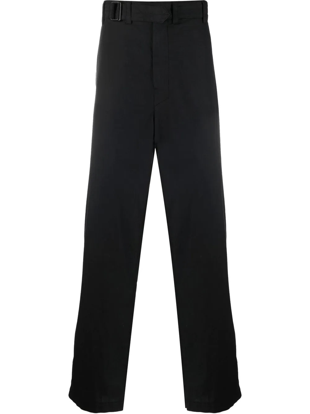 three-pocket belted straight-leg trousers - 1