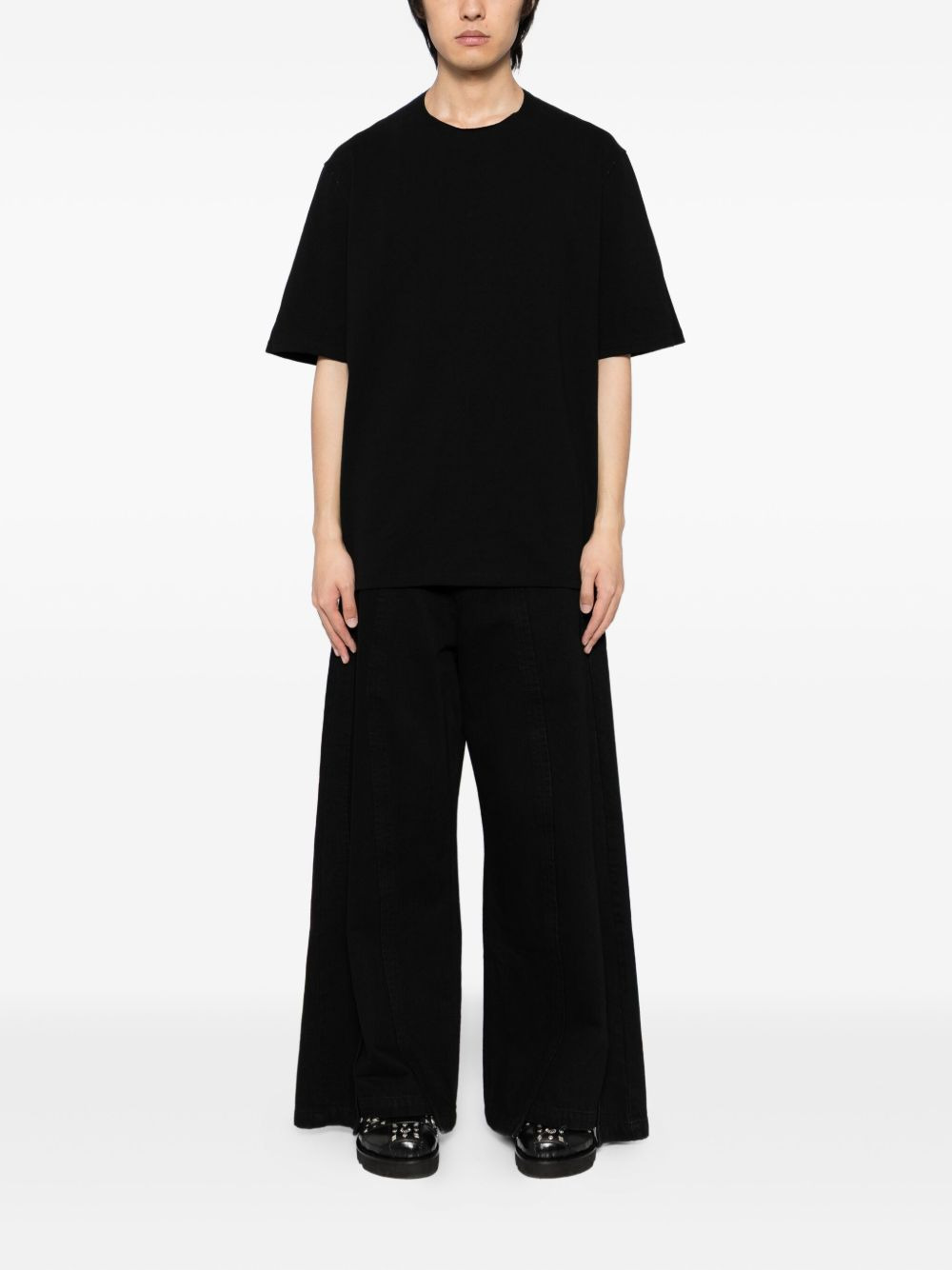 panelled cotton T-shirt - 2