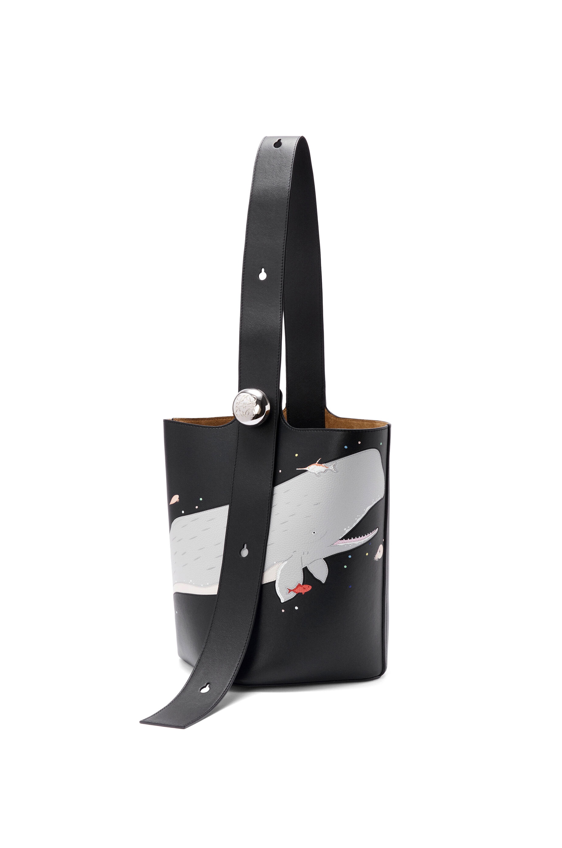 Whale medium Pebble bucket in nappa calfskin - 1