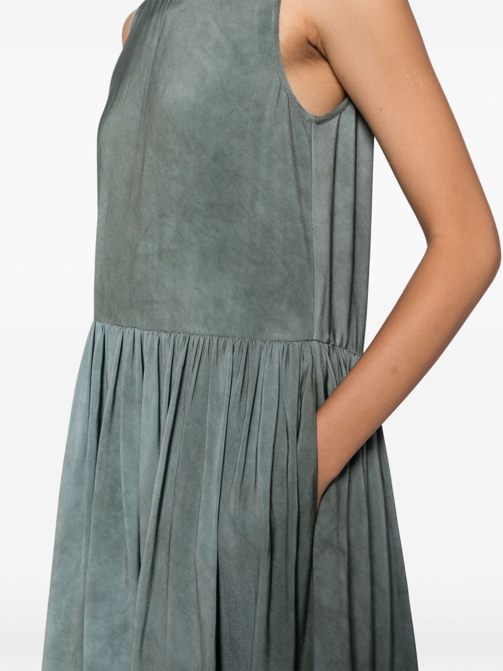 distressed pleated midi dress - 5