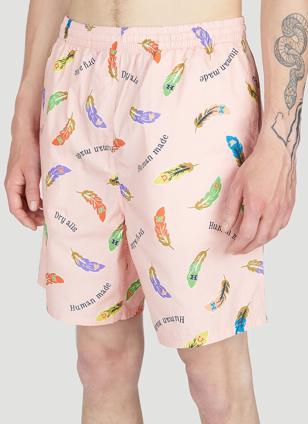 Feather Print Shorts - 5