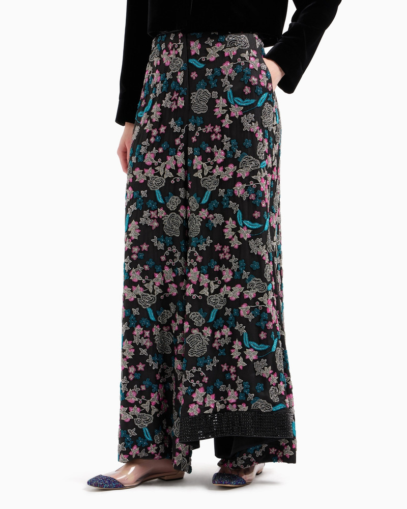GIORGIO ARMANI SILK CULOTTES WITH A FLORAL MOTIF outlook