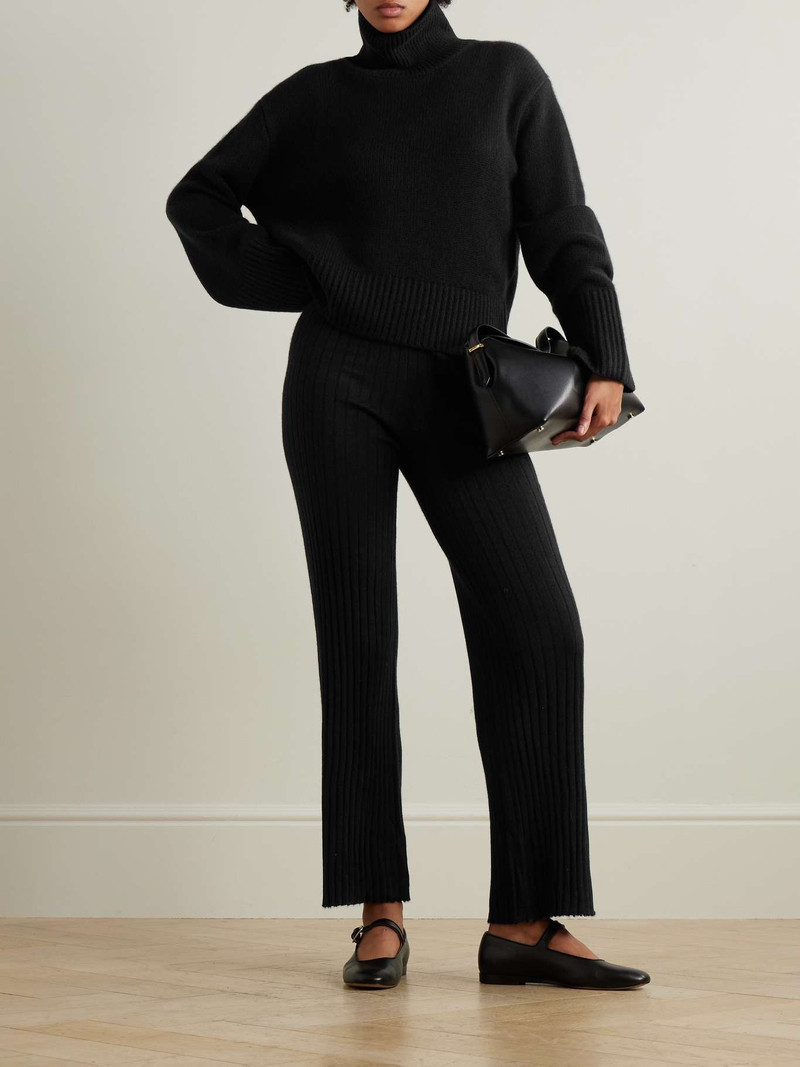 LISA YANG Fleur cashmere turtleneck sweater Black outlook