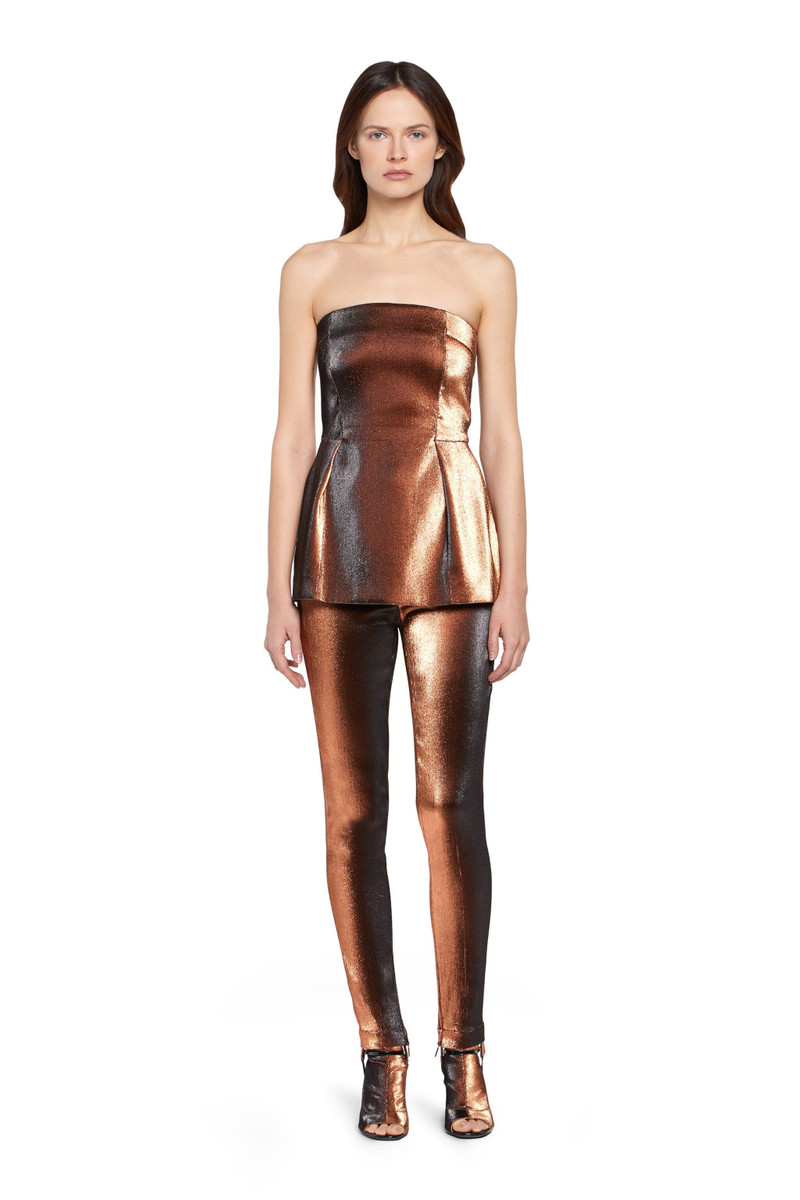 Metallic stretch lurex solid trousers 5