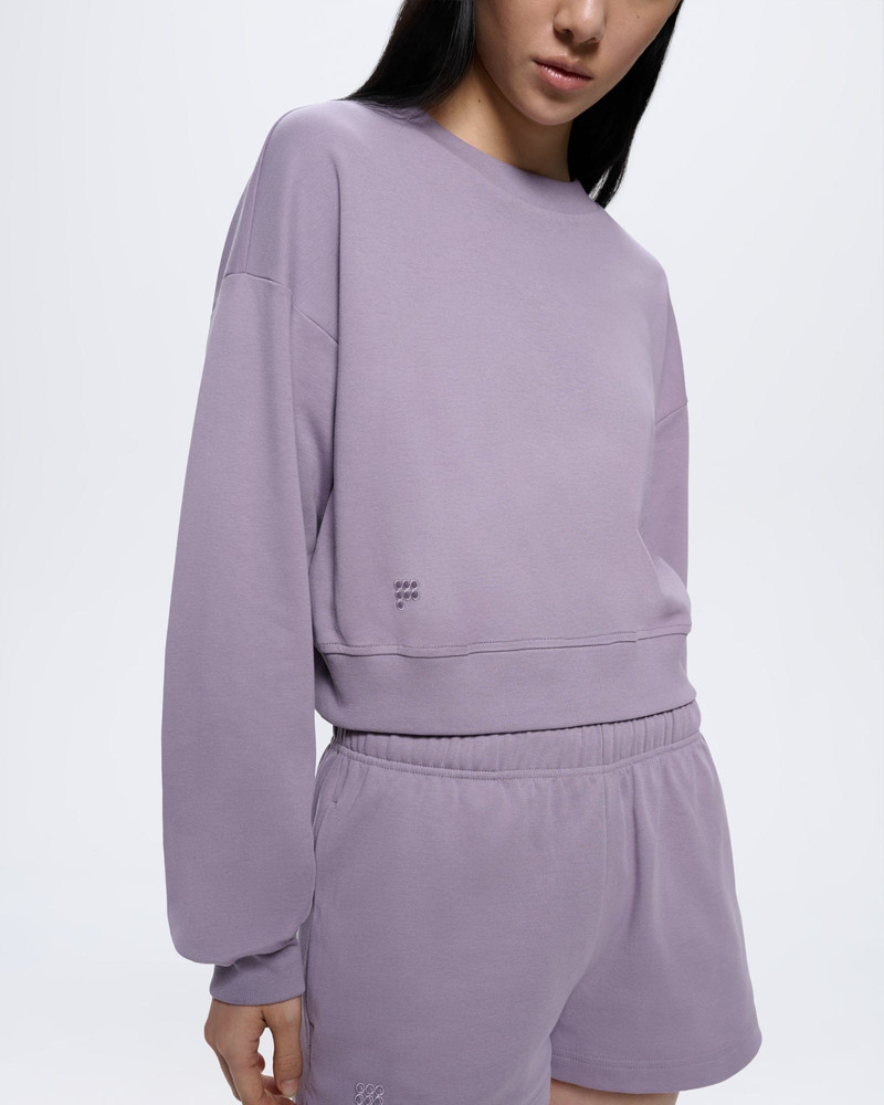 Womens Cropped Sweatshirt - Dusty Mauve 4