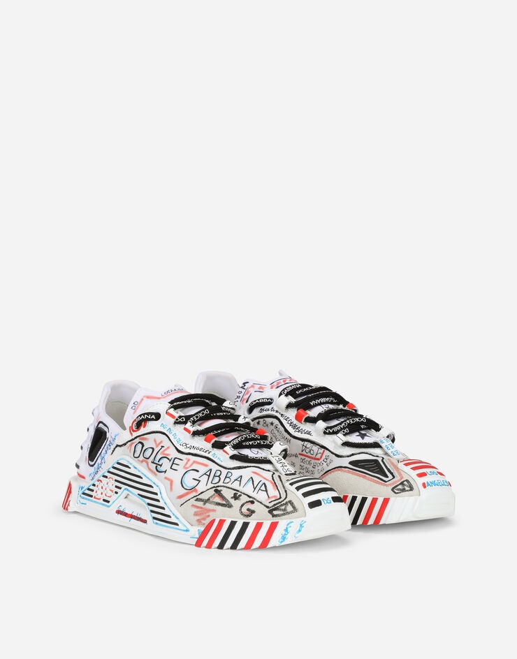 Mixed-materials Los Angeles NS1 slip-on sneakers - 2