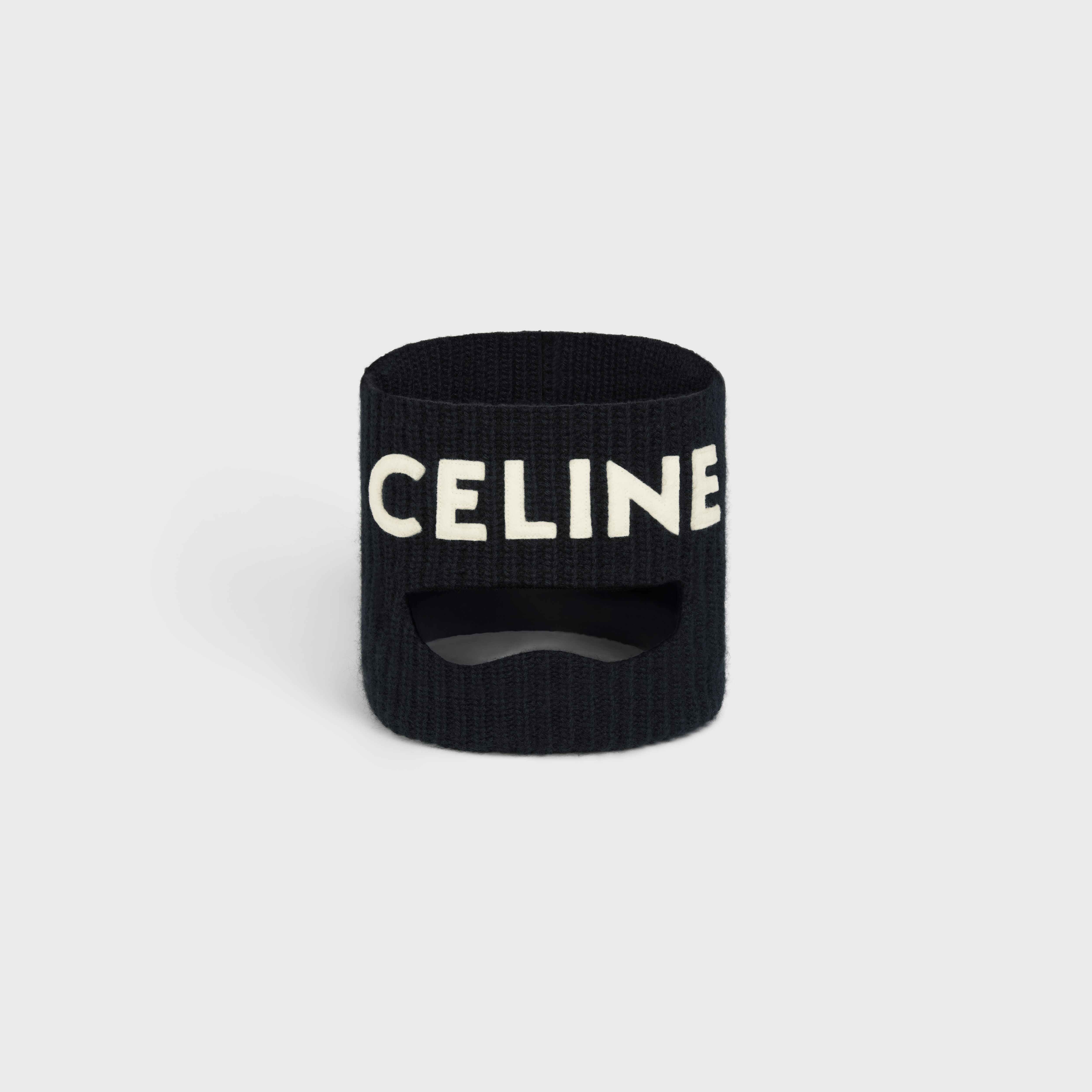 CELINE EMBROIDERED WOOL MASK - 1