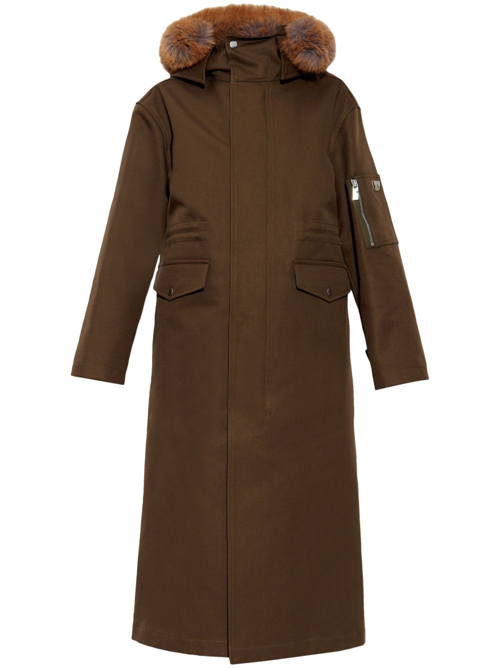 Hooded parka coat - 1