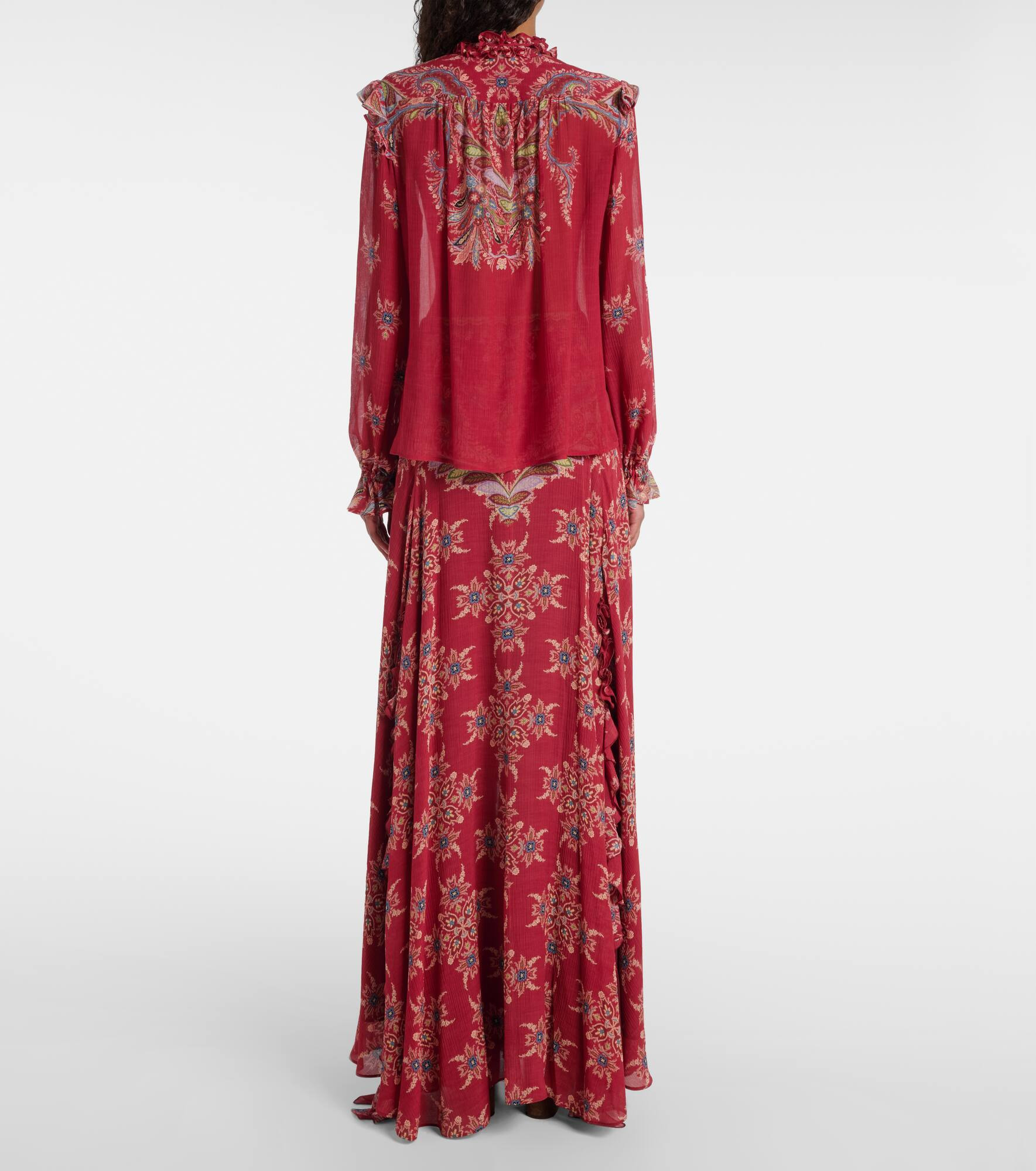 Printed crepon blouse - 3