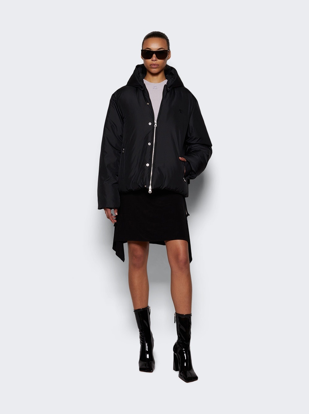 Hooded Puffer Jacket Black - 2
