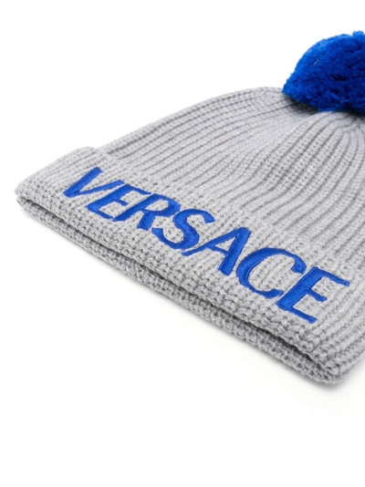 VERSACE logo-embroidered beanie outlook