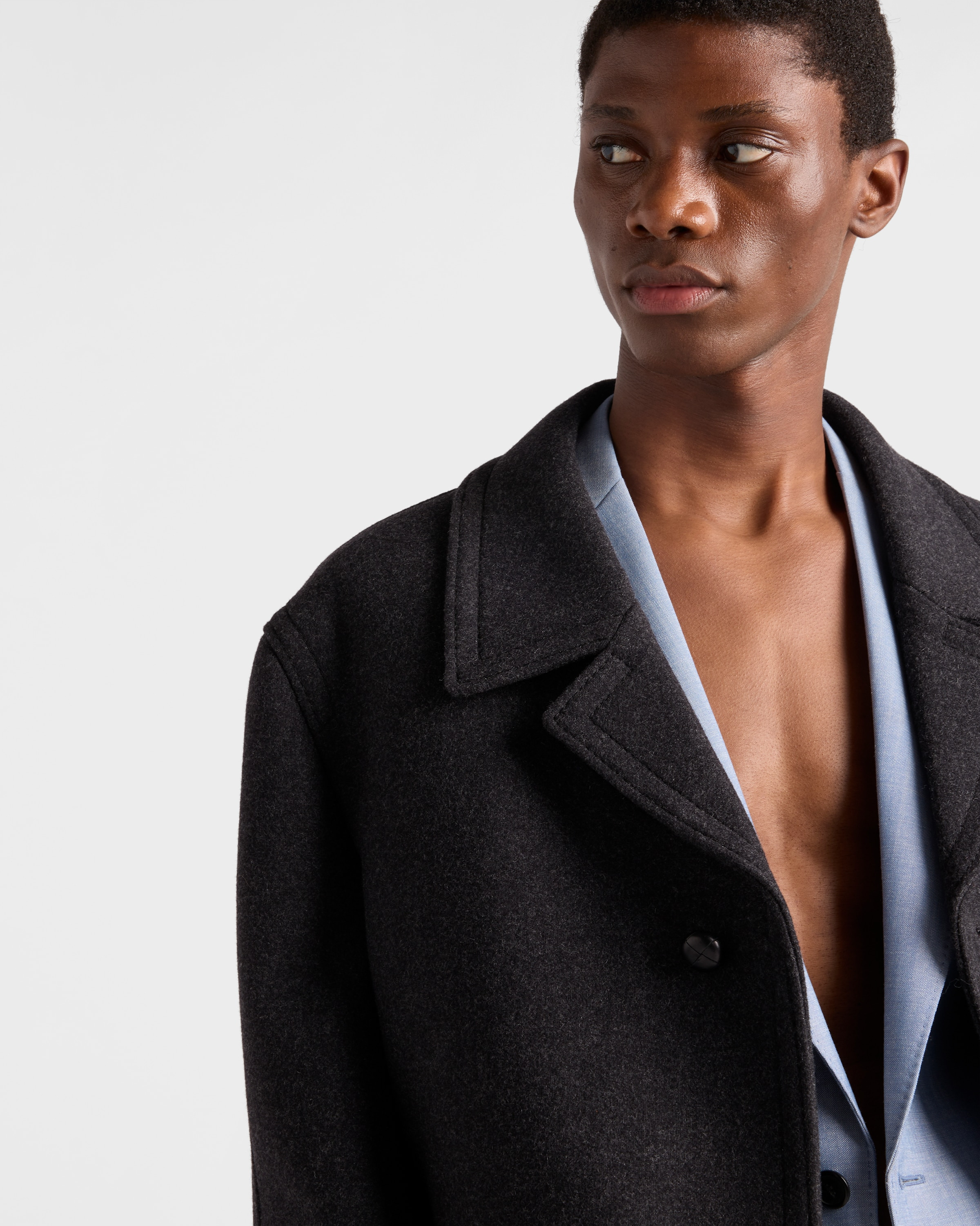 Single-breasted wool and mohair jacket - 3