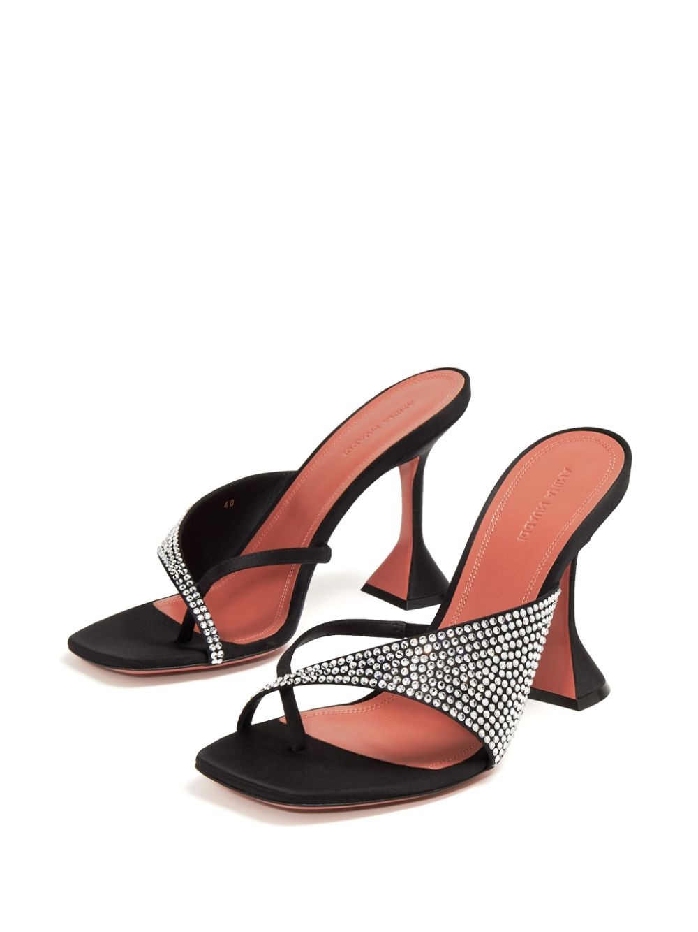 Shona 95mm crystal embellished mules - 3