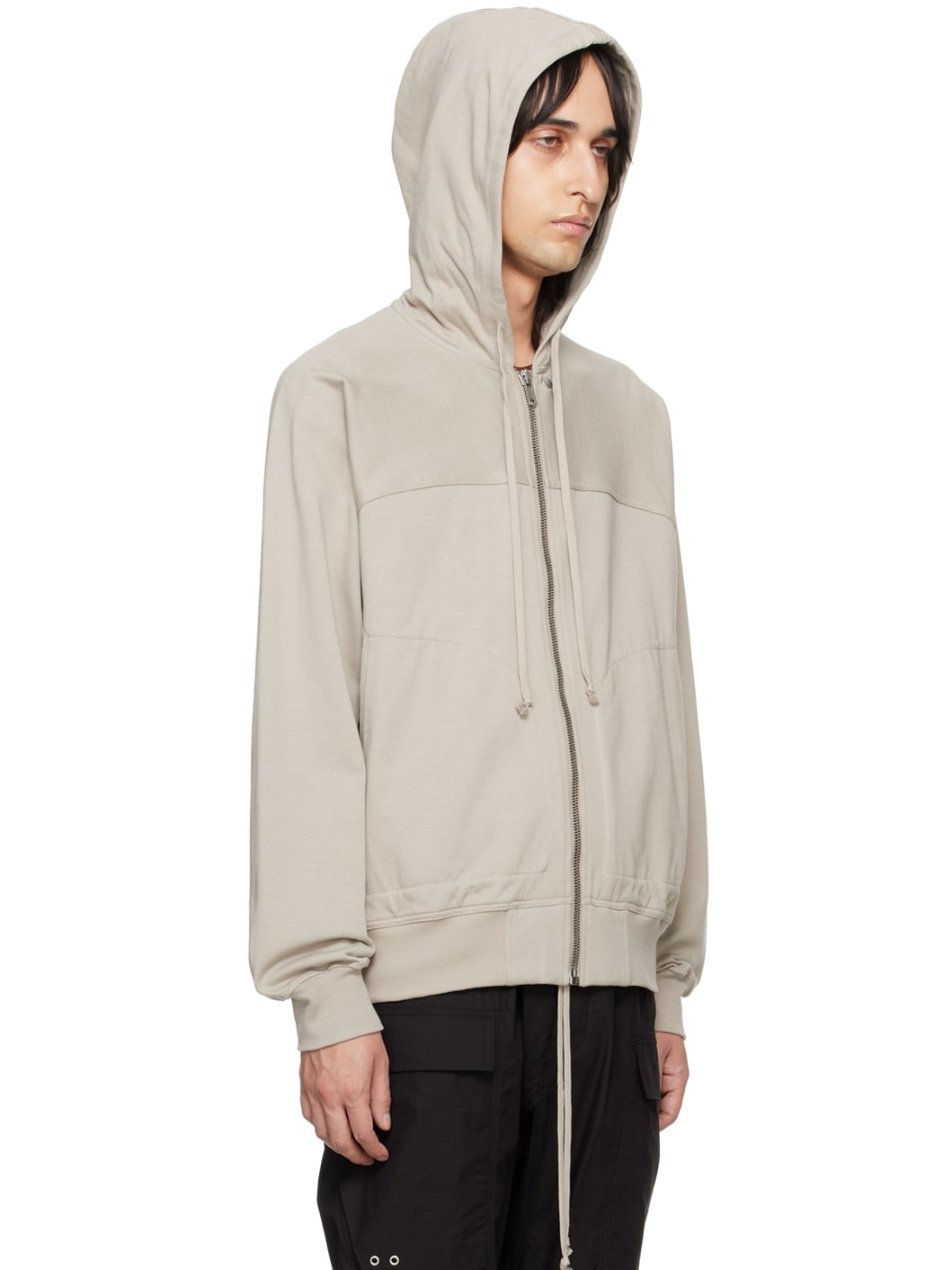 Gray Windbreaker Hoodie - 2