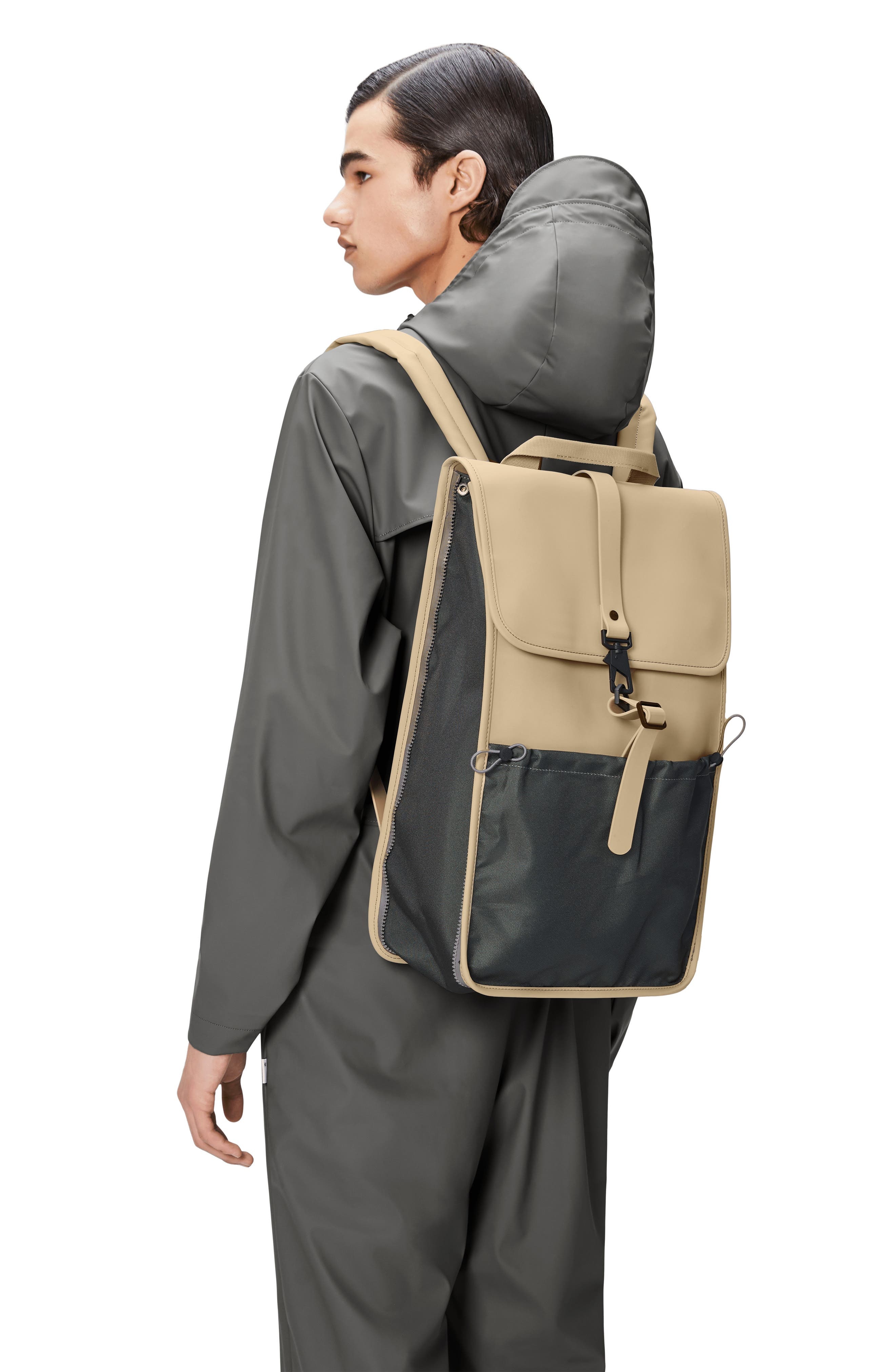 Rains Mix W3 Waterproof Backpack in Sand at Nordstrom - 2