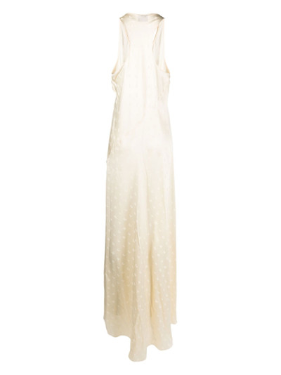 BALENCIAGA White Logo Jacquard Slip Dress outlook