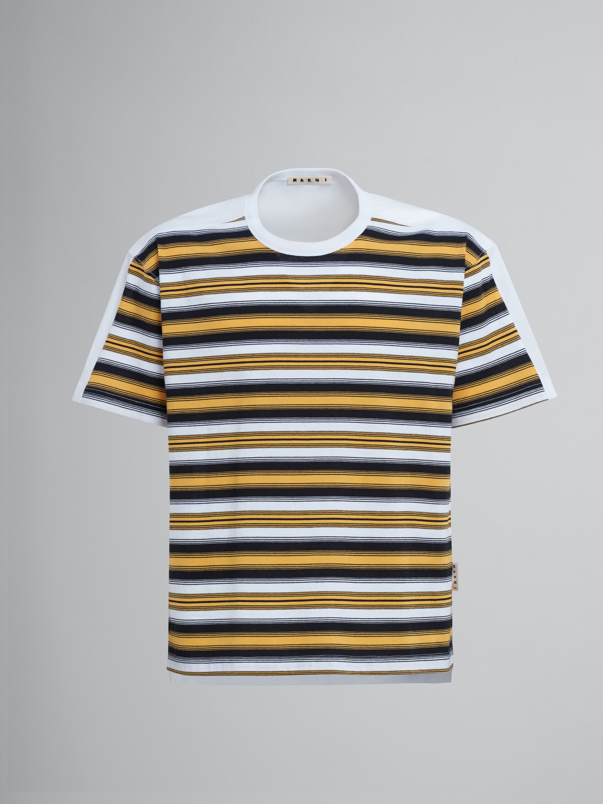 STRIPED COTTON JERSEY CREWNECK T-SHIRT - 1