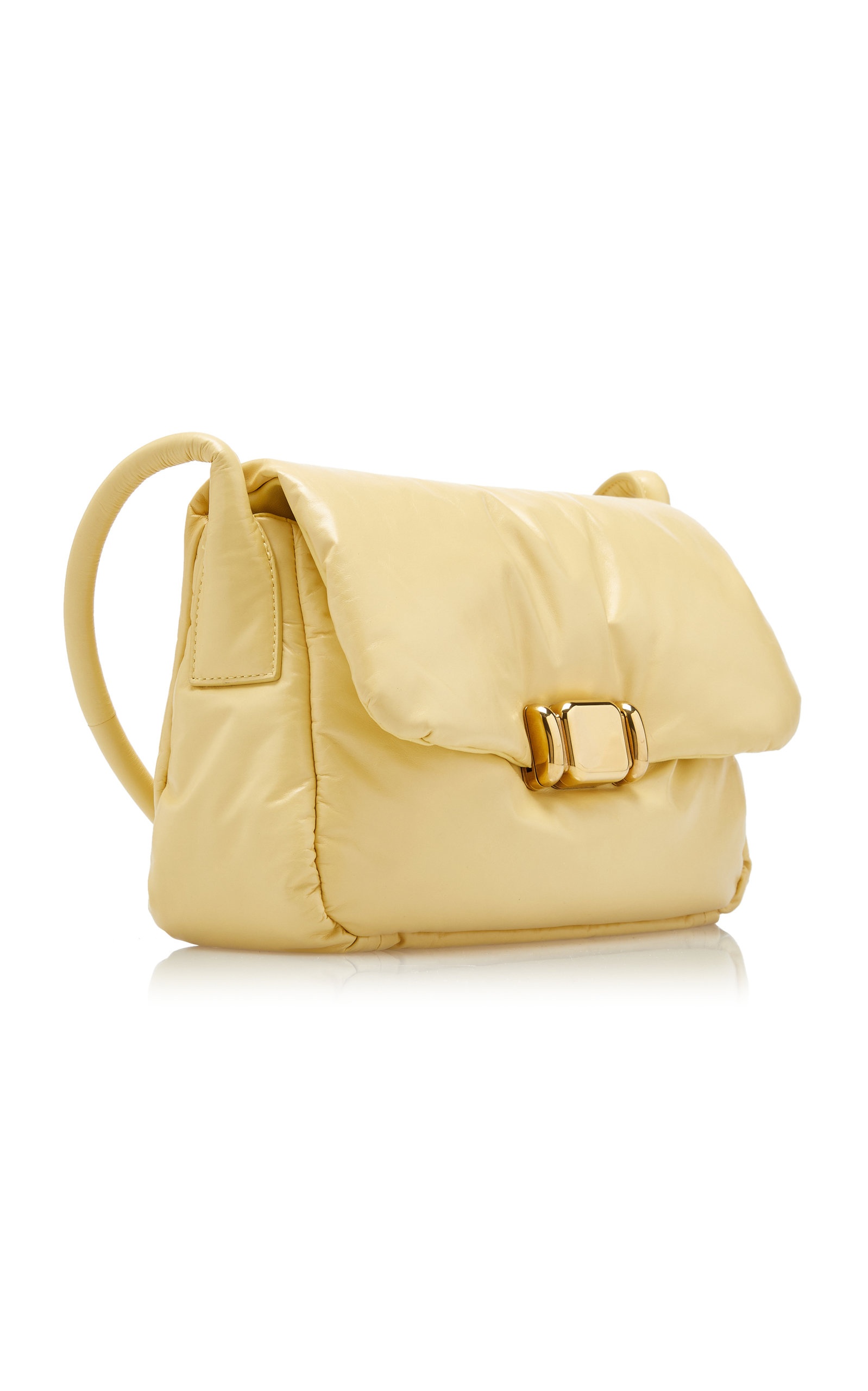 Padded Leather Bag yellow - 6